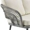 Manhattan Comfort Riviera Rope Wicker 4-Piece 4 Seater Patio Conversation Set with Cushions in Cream OD-CV016-CR - alternate 4